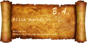 Bilik Adrián névjegykártya